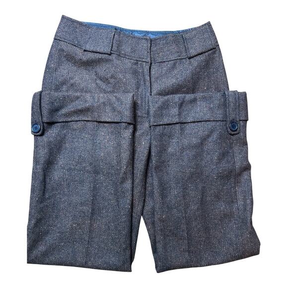 Uniform By John Paul Richard Wool Donegal Tweed Grey Pants Womens Size‎ 8, Vtg - Picture 3 of 8